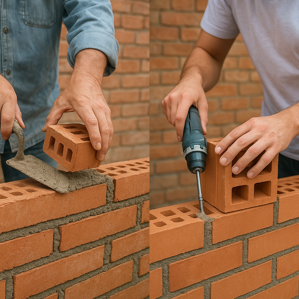 Jakie są różnice między tradycyjnym a nowoczesnym sposobem murowania